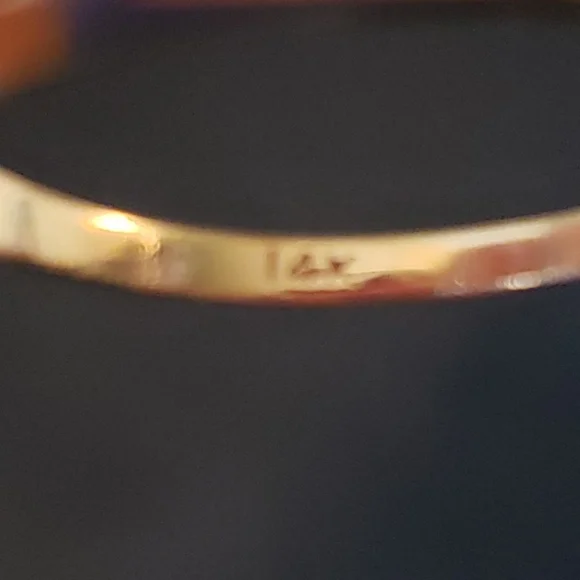 14k Yellow Gold, Marquis cut Cz, Aprox 1.75 Ct, Aprox Size 6 - Picture 6 of 7